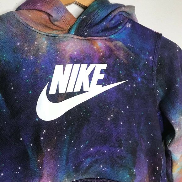 Nike Youth Big Bang Pullover Hoodie Multicolor Fleece Galaxy Cosmic Size Medium - Picture 2 of 9
